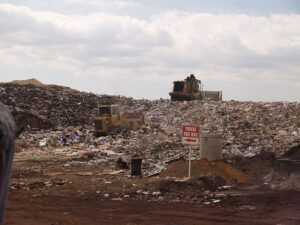 Disadvantages of Landfilling: Environmental Pollution (Credit: Ashley Felton 2006)
