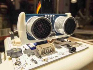 Piezoelectric Sensor Types: Ultrasonic Sensor (Credit: Billie Grace Ward 2014 .CC BY 2.0.)